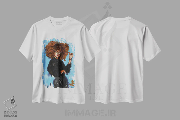 تیشرت سفید طرح دار مونتگو بی، هنر آمریکایی آفریقایی تبار اثر گوردون رو | immage.ir