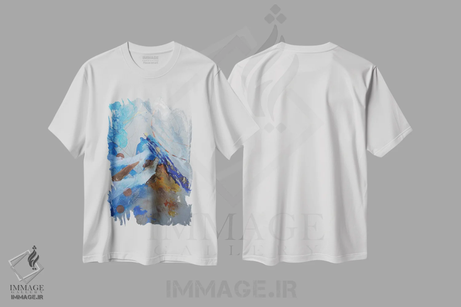 تیشرت سفید طرح دار کایلم، قلم اثر مارگاریتا گارسس | immage.ir