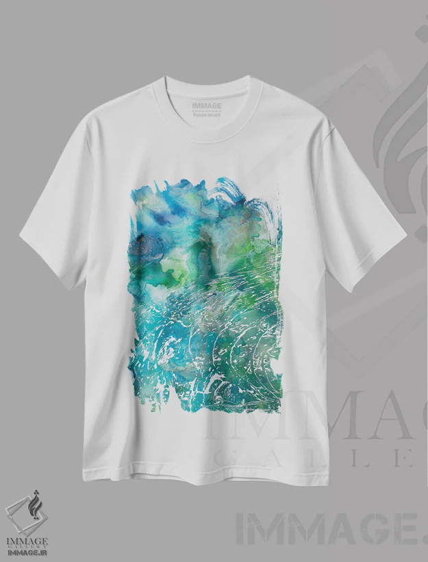 تیشرت سفید طرح دار مِریدیانا اثر مارگاریتا گارسس | فروشگاه ایماژ