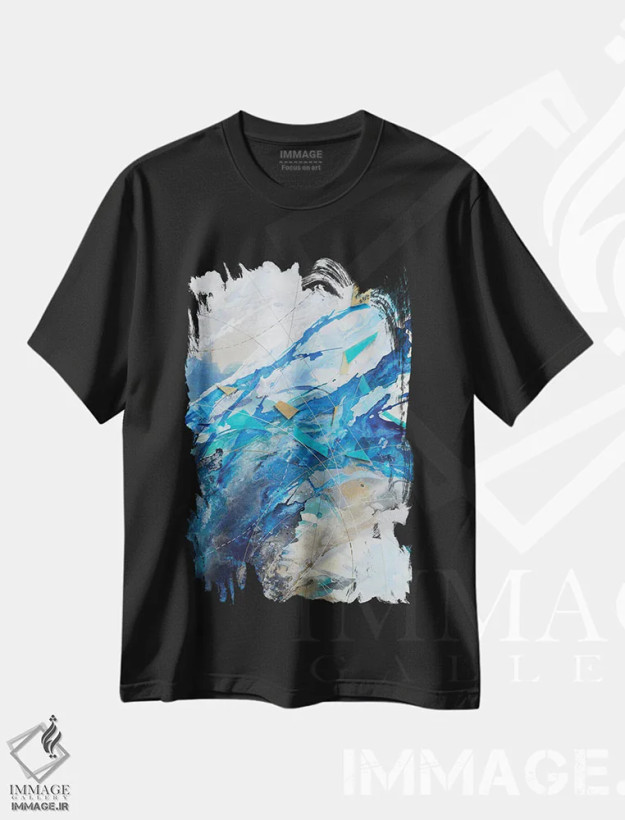 تیشرت مشکی طرح دار راهُو اثر مارگاریتا گارسس | فروشگاه ایماژ