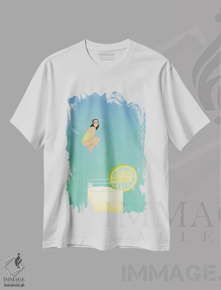 تیشرت سفید طرح دار توپ جنگی، تزئینی اثر گیسل دکل | immage.ir