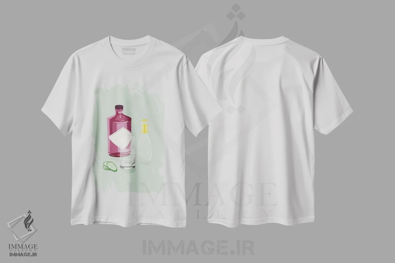 تیشرت سفید طرح دار جین تونیک، تزئینی اثر گیسل دکل | immage.ir
