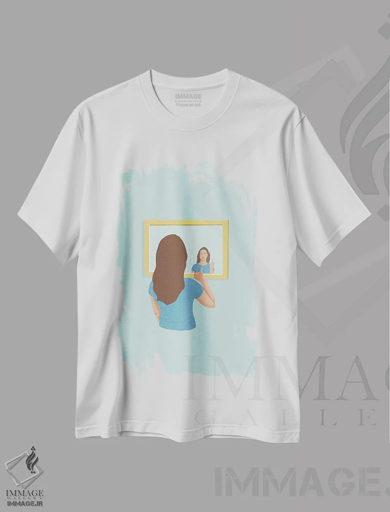 تیشرت سفید طرح دار امروز روز خوبی خواهد بود، تزئینی اثر گیسل دکل | immage.ir
