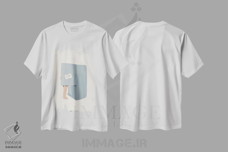 تیشرت سفید طرح دار در یخچالم، تزئینی اثر گیسل دکل | immage.ir