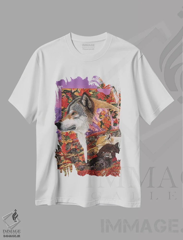 تیشرت سفید طرح دار رویای آلاسکا، هنر فاخر معاصر اثر گرائیم استیونسون | فروشگاه ایماژ