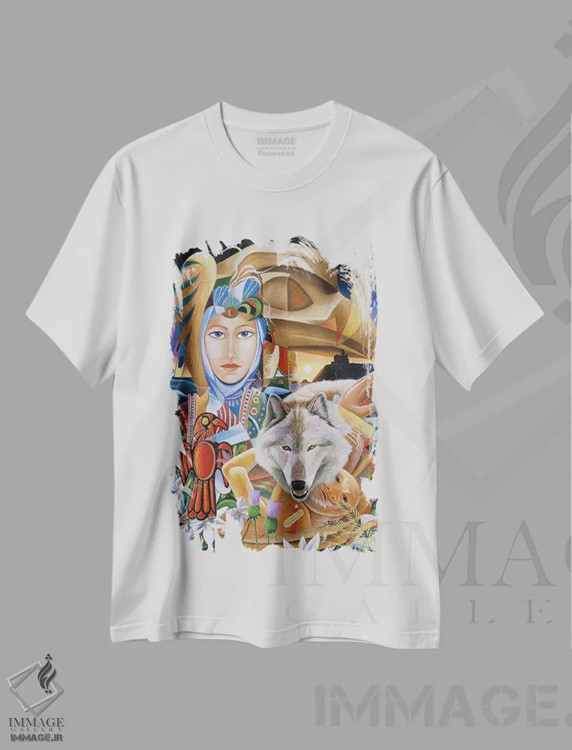 تیشرت سفید طرح دار سپیده ی سلتیک، هنر فاخر معاصر اثر گرائیم استیونسون | فروشگاه ایماژ