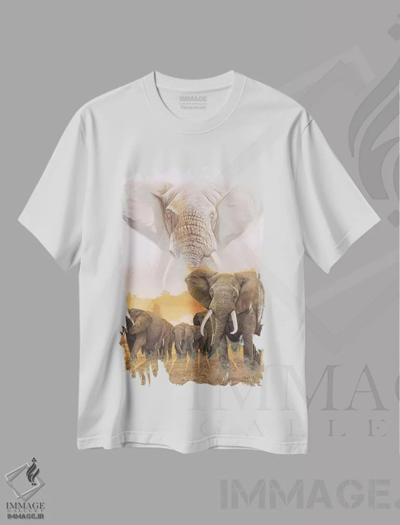 تیشرت سفید طرح دار رویارویی، هنر فاخر معاصر اثر گرائیم استیونسون | فروشگاه ایماژ