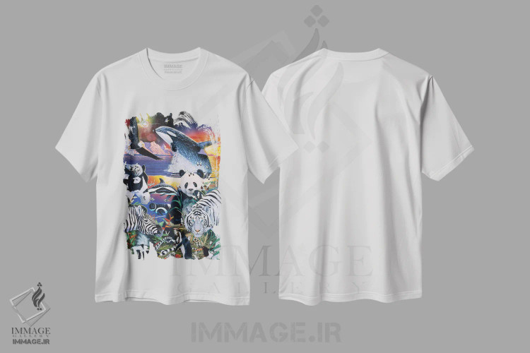 تیشرت سفید طرح دار آبنوس و عاج، هنر فاخر معاصر اثر گرائیم استیونسون | immage.ir