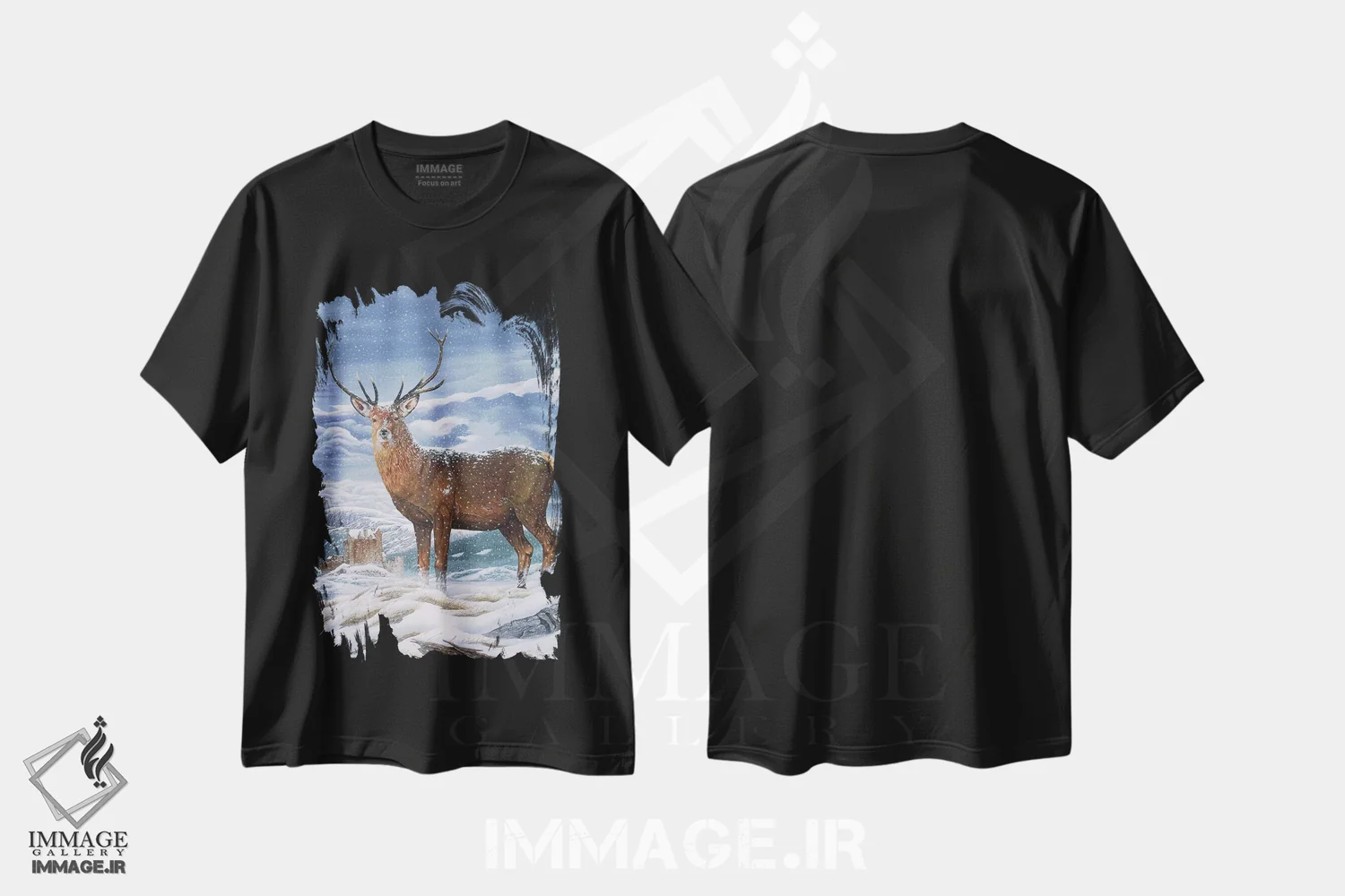 تیشرت مشکی طرح دار اشراف اسکات، هنر فاخر معاصر اثر گرائیم استیونسون | فروشگاه ایماژ