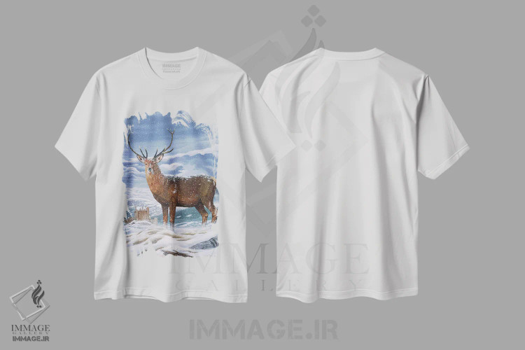 تیشرت سفید طرح دار اشراف اسکات، هنر فاخر معاصر اثر گرائیم استیونسون | immage.ir