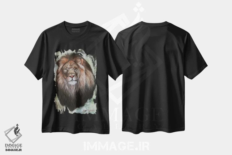 تیشرت مشکی طرح دار پادشاه، هنر فاخر معاصر اثر گرائیم استیونسون | فروشگاه ایماژ