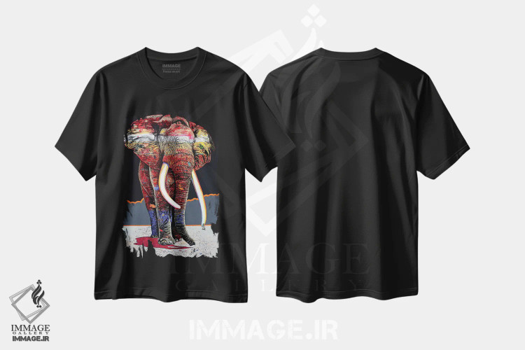 تیشرت مشکی طرح دار آن یکی باشکوه، هنر فاخر معاصر اثر گرائیم استیونسون | immage.ir
