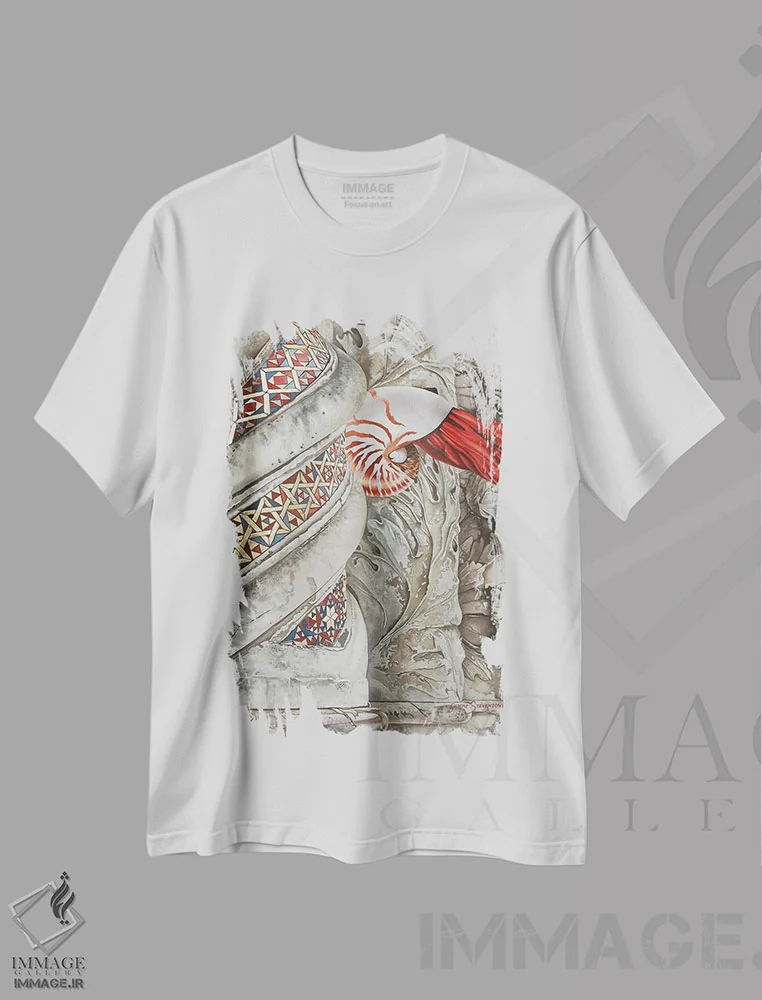 تیشرت سفید طرح دار حقیقت آشکار شود، هنر فاخر معاصر اثر گرائیم استیونسون | immage.ir