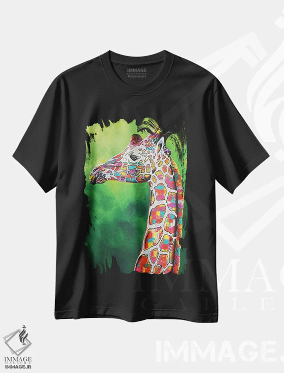تیشرت مشکی طرح دار جینگلز، هنر فاخر معاصر اثر گرائیم استیونسون | immage.ir