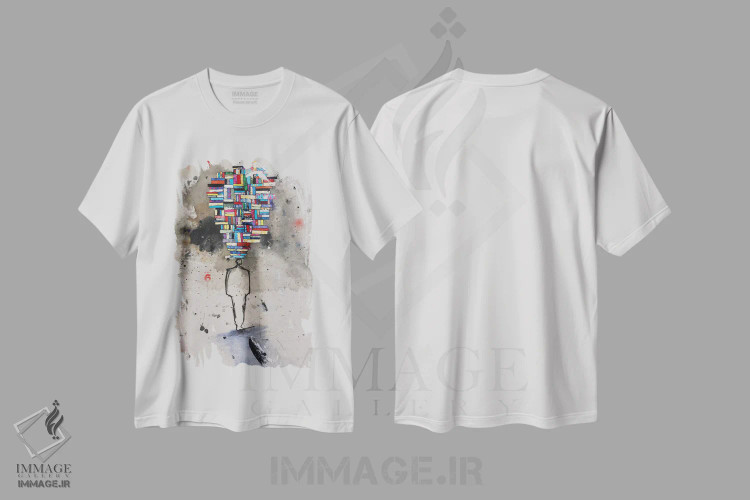 تیشرت سفید طرح دار اشکالی ندارد، دکوراسیون جایگزین اثر دیوید گیستا | فروشگاه ایماژ