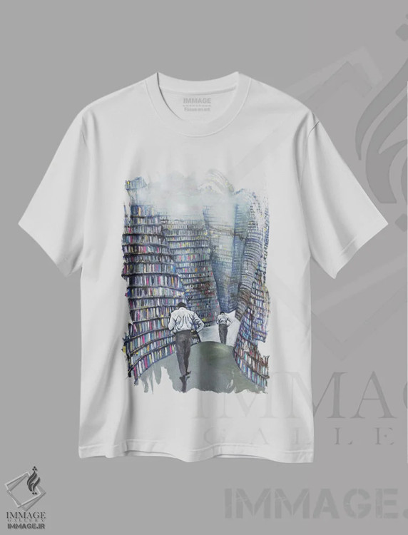 تیشرت سفید طرح دار پورتنیوها، دکوراسیون جایگزین اثر دیوید گیستا | immage.ir