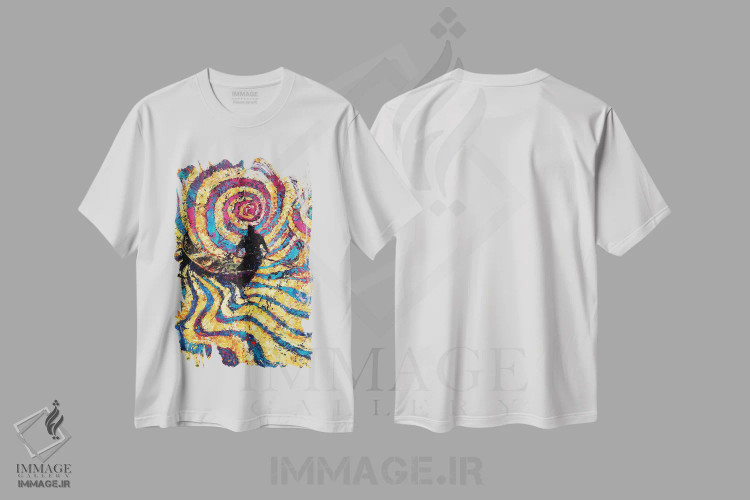 تیشرت سفید طرح دار اودیسه، دکوراسیون جایگزین اثر دیوید گیستا | فروشگاه ایماژ
