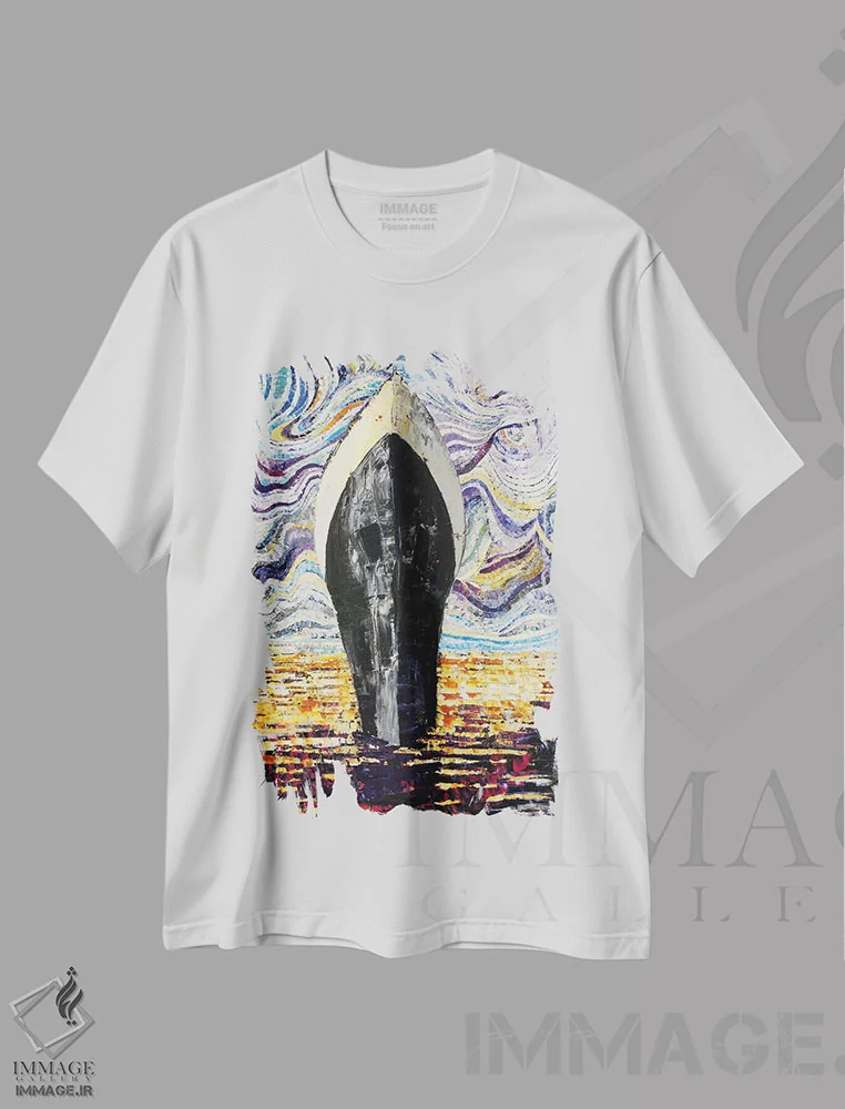 تیشرت سفید طرح دار فریاد، دکوراسیون جایگزین اثر دیوید گیستا | immage.ir
