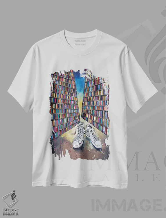 تیشرت سفید طرح دار چاک های سفید، دکوراسیون جایگزین اثر دیوید گیستا | immage.ir