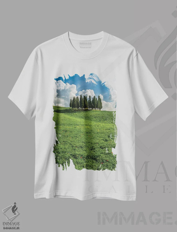 تیشرت سفید طرح دار آثار جورج تئودور - فروشگاه ایماژ