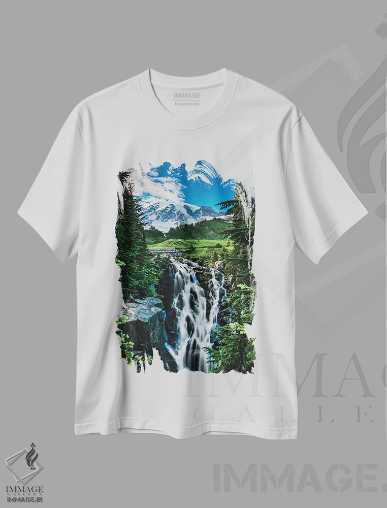 تیشرت سفید طرح دار آثار جورج تئودور - immage.ir