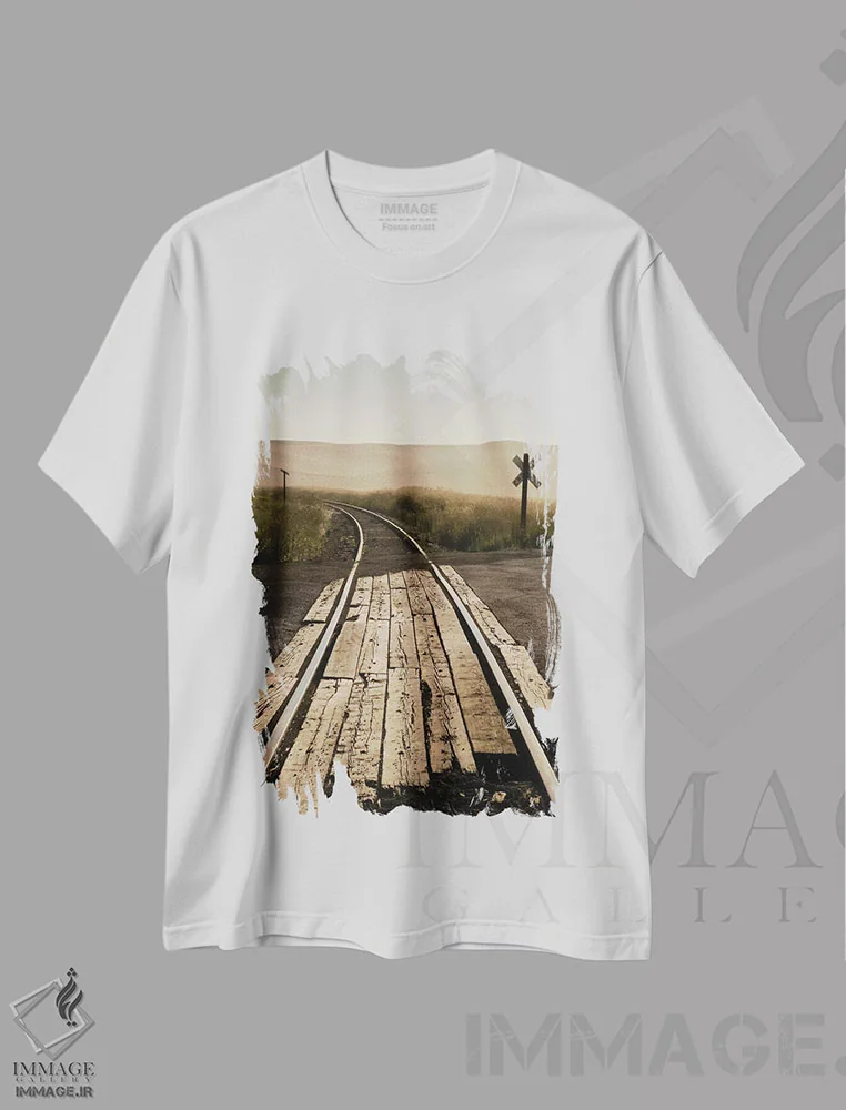 تیشرت سفید طرح دار آثار جورج تئودور - immage.ir