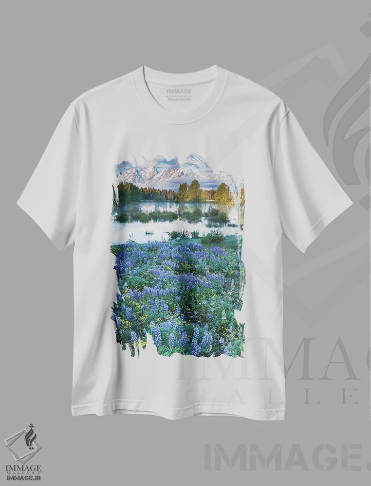 تیشرت سفید طرح دار آثار جورج تئودور - فروشگاه ایماژ