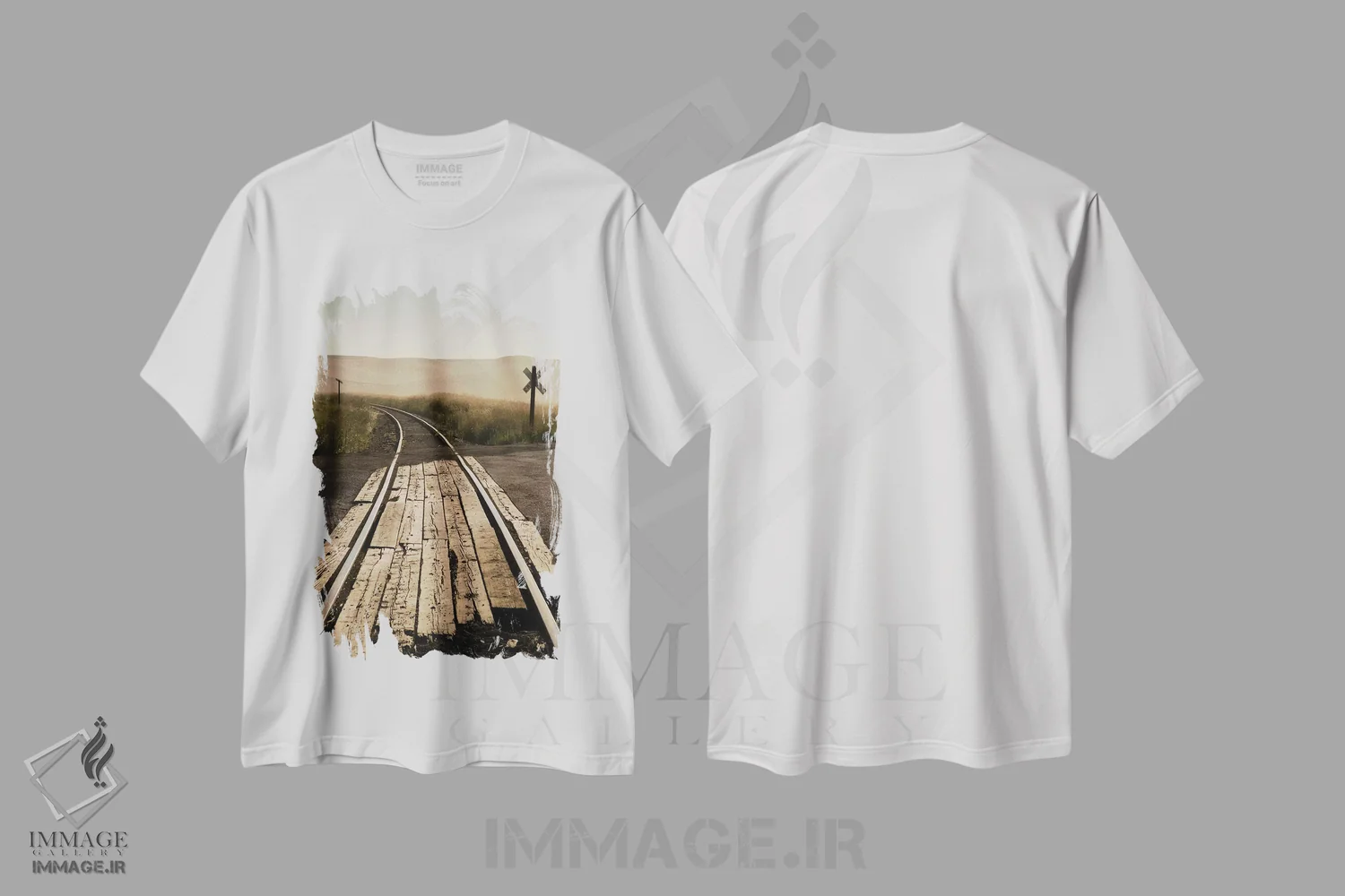 تیشرت سفید طرح دار آثار جورج تئودور - immage.ir