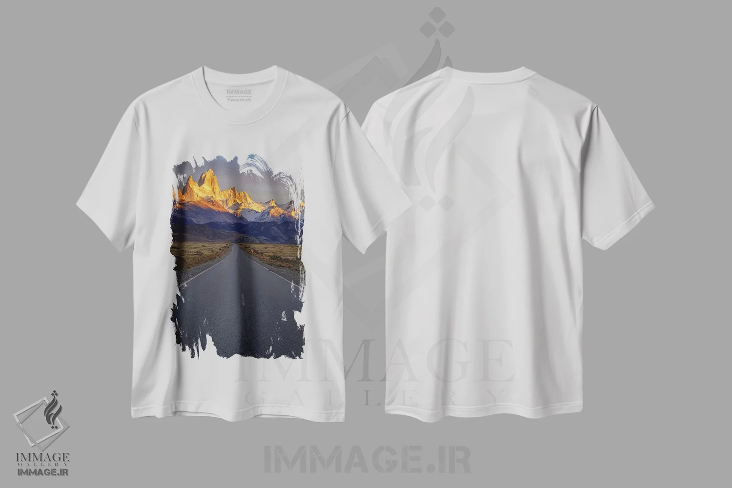 تیشرت سفید طرح دار آثار جورج تئودور - immage.ir