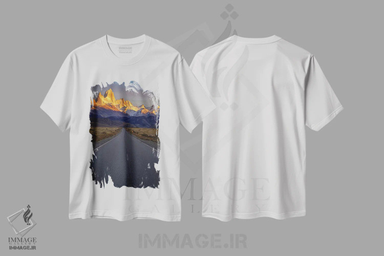 تیشرت سفید طرح دار آثار جورج تئودور - immage.ir