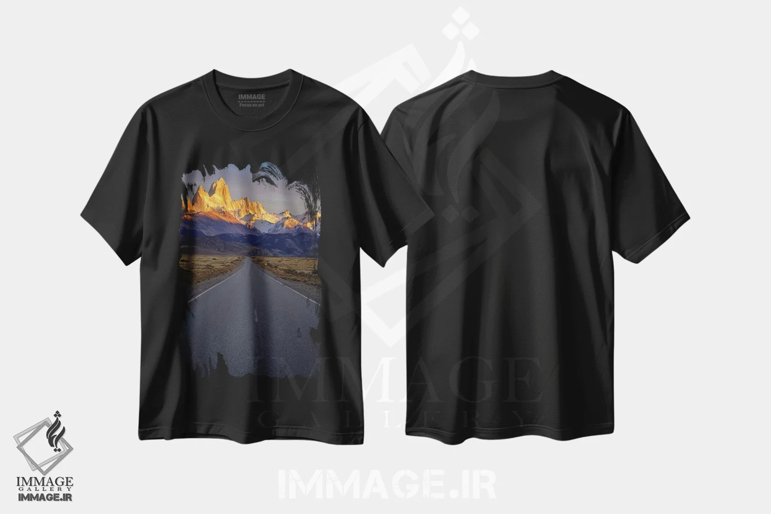 تیشرت مشکی طرح دار آثار جورج تئودور - فروشگاه ایماژ