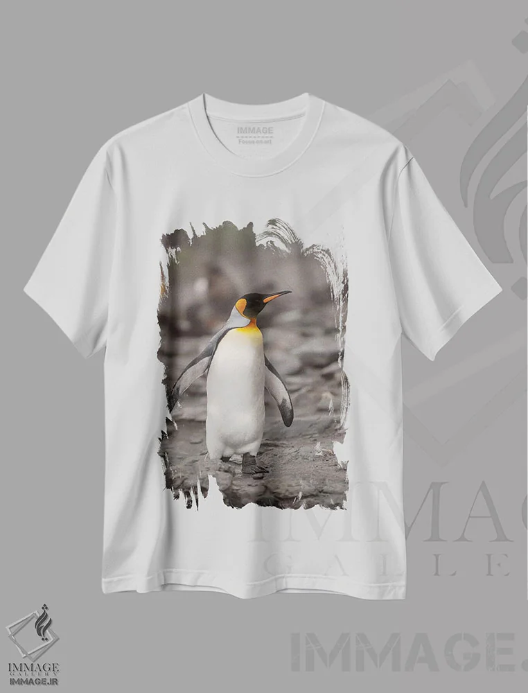 تیشرت سفید طرح دار آثار جورج تئودور - immage.ir