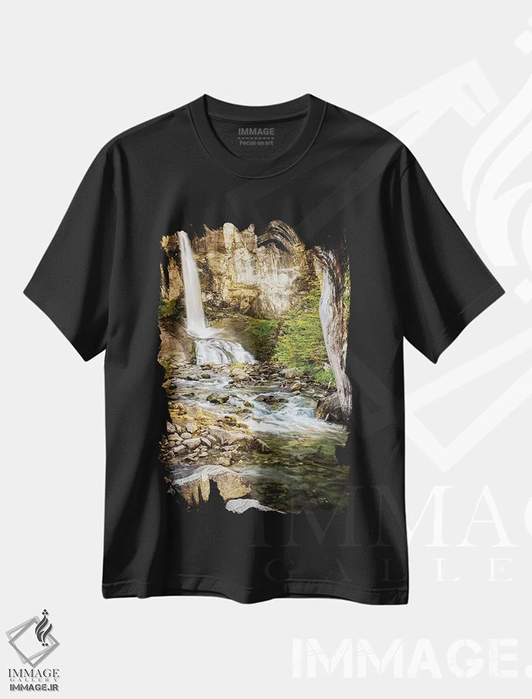 تیشرت مشکی طرح دار آثار جورج تئودور - immage.ir