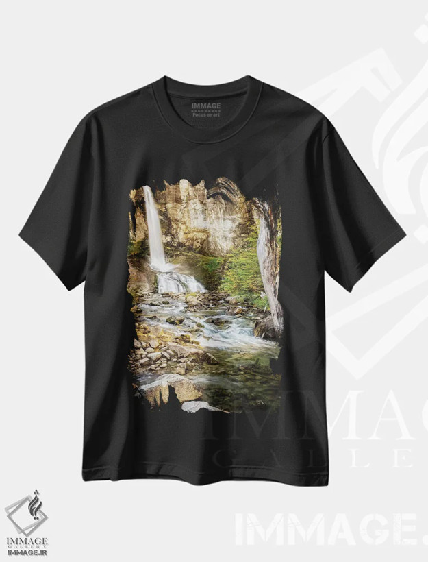 تیشرت مشکی طرح دار آثار جورج تئودور - immage.ir