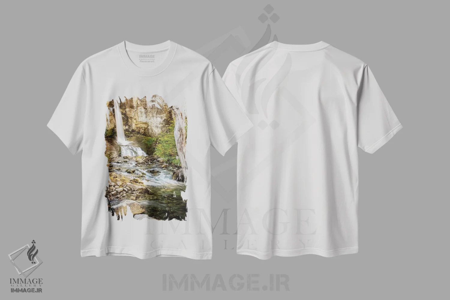 تیشرت سفید طرح دار آثار جورج تئودور - فروشگاه ایماژ