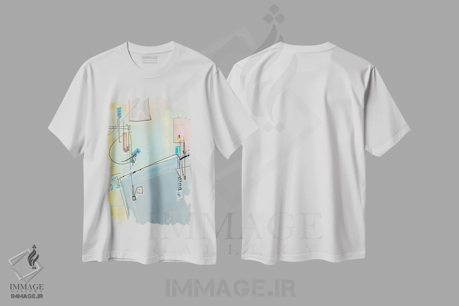 تیشرت سفید طرح دار رویاهای شیمیایی ۱ اثر گییرمو آریسمندی | فروشگاه ایماژ