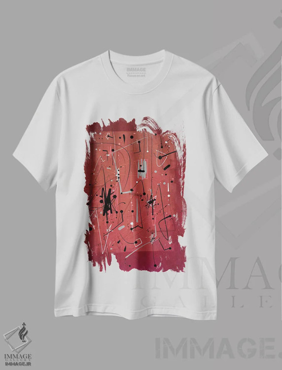 تیشرت سفید طرح دار سرنخ ها ۲ اثر گییرمو آریسمندی | فروشگاه ایماژ