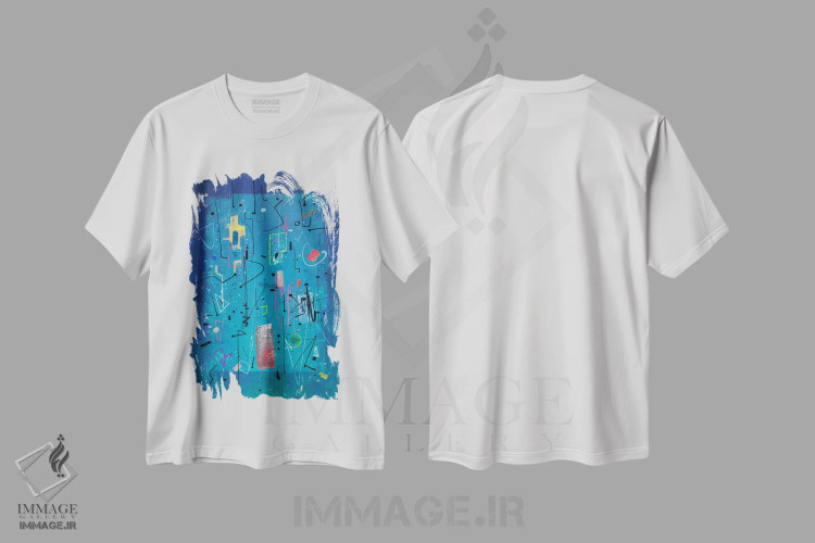 تیشرت سفید طرح دار سرنخ ها ۱ اثر گییرمو آریسمندی | immage.ir