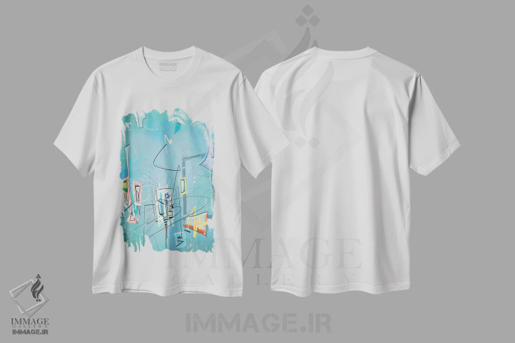تیشرت سفید طرح دار دوستان کنار استخر اثر گییرمو آریسمندی | immage.ir