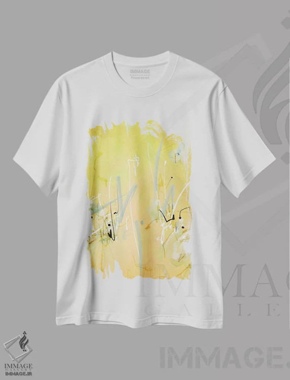 تیشرت سفید طرح دار نوشته های گُبی ۱ اثر گییرمو آریسمندی | فروشگاه ایماژ