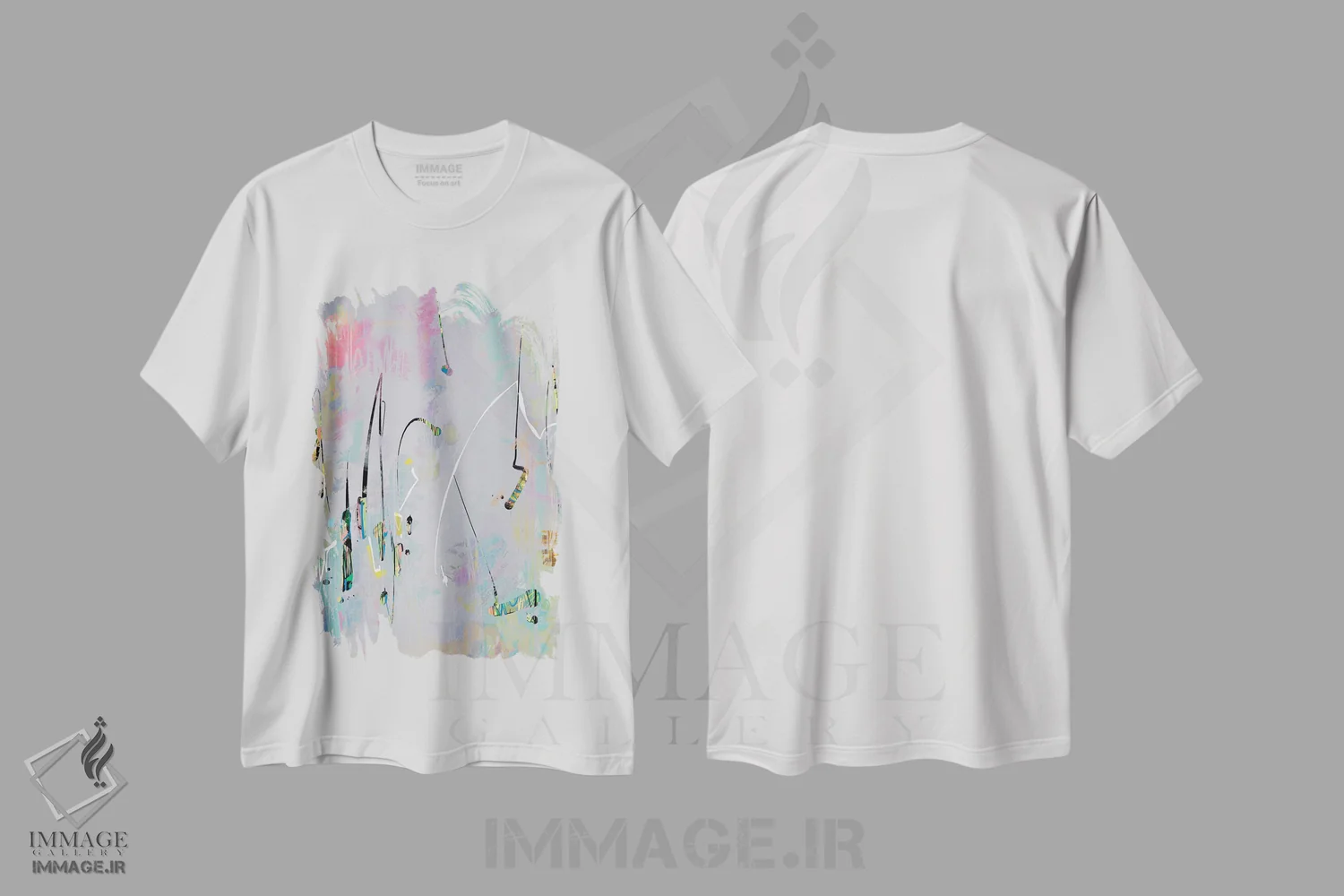 تیشرت سفید طرح دار نجوای شیشه ای اثر گییرمو آریسمندی | immage.ir