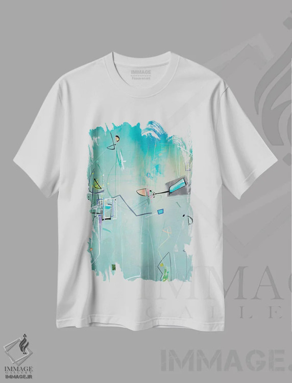 تیشرت سفید طرح دار ایکاری اثر گییرمو آریسمندی | immage.ir