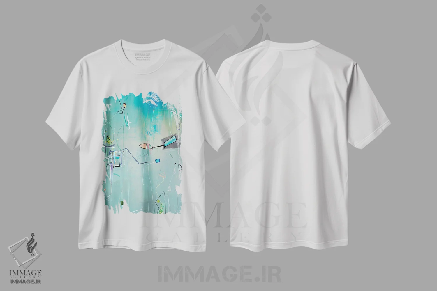 تیشرت سفید طرح دار ایکاری اثر گییرمو آریسمندی | immage.ir
