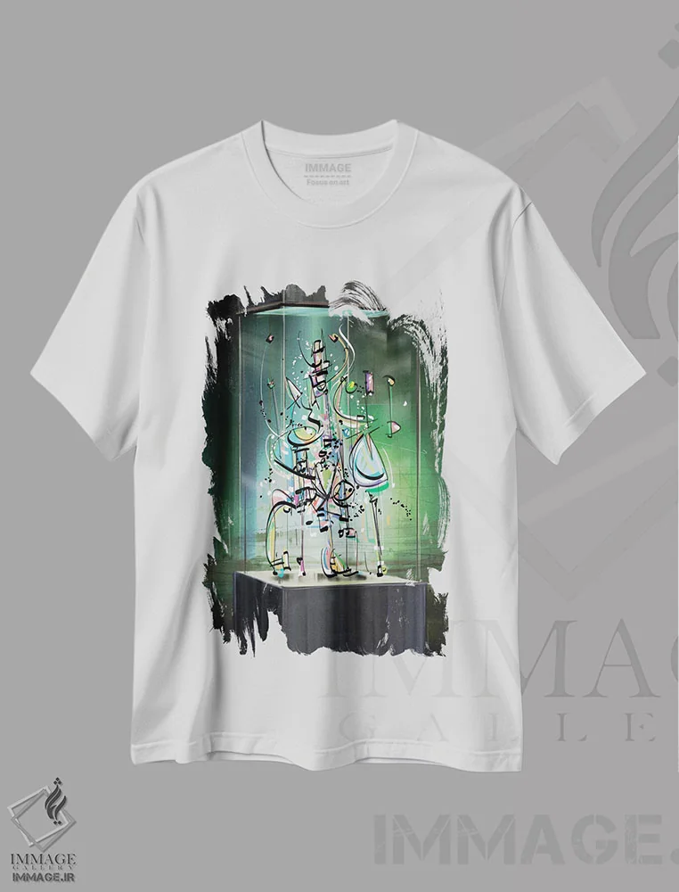 تیشرت سفید طرح دار شخصیت باستانی ۲ اثر گییرمو آریسمندی | فروشگاه ایماژ