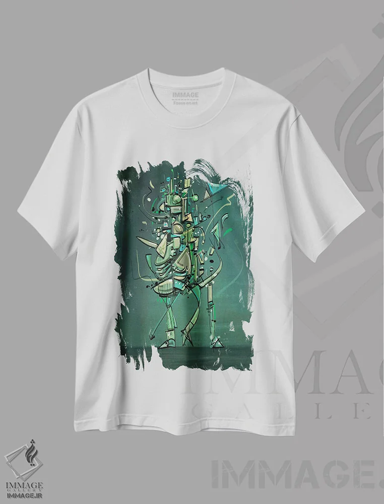 تیشرت سفید طرح دار نوازنده ۳ اثر گییرمو آریسمندی | immage.ir