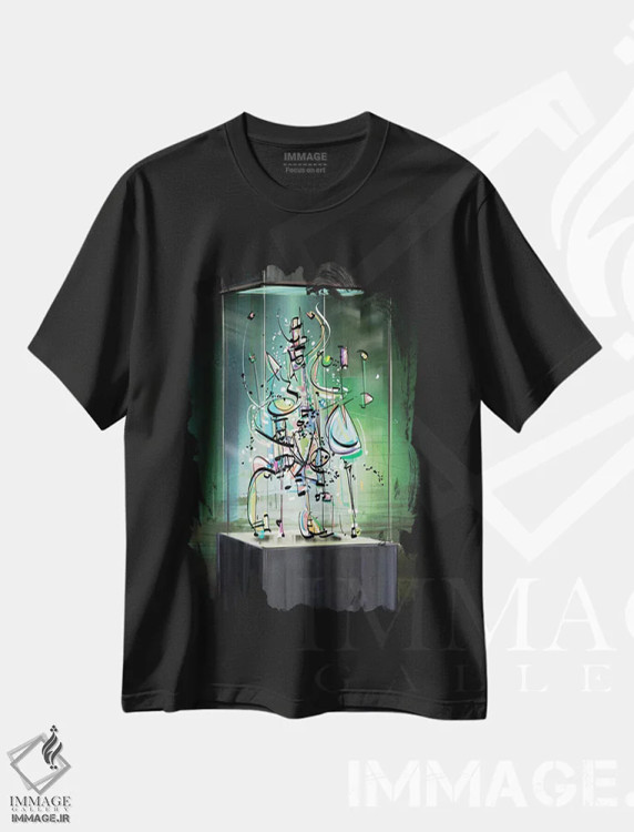 تیشرت مشکی طرح دار شخصیت باستانی ۲ اثر گییرمو آریسمندی | immage.ir
