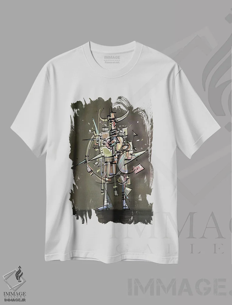 تیشرت سفید طرح دار نوازنده ۴ اثر گییرمو آریسمندی | immage.ir