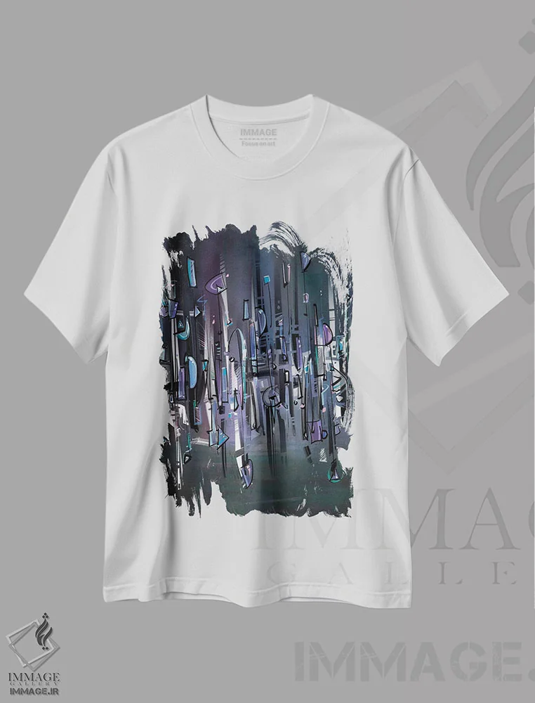 تیشرت سفید طرح دار پیتزیکاتو اثر گییرمو آریسمندی | فروشگاه ایماژ