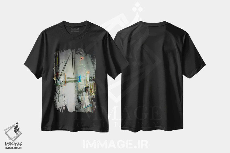 تیشرت مشکی طرح دار قضیه ۱ اثر گییرمو آریسمندی | immage.ir