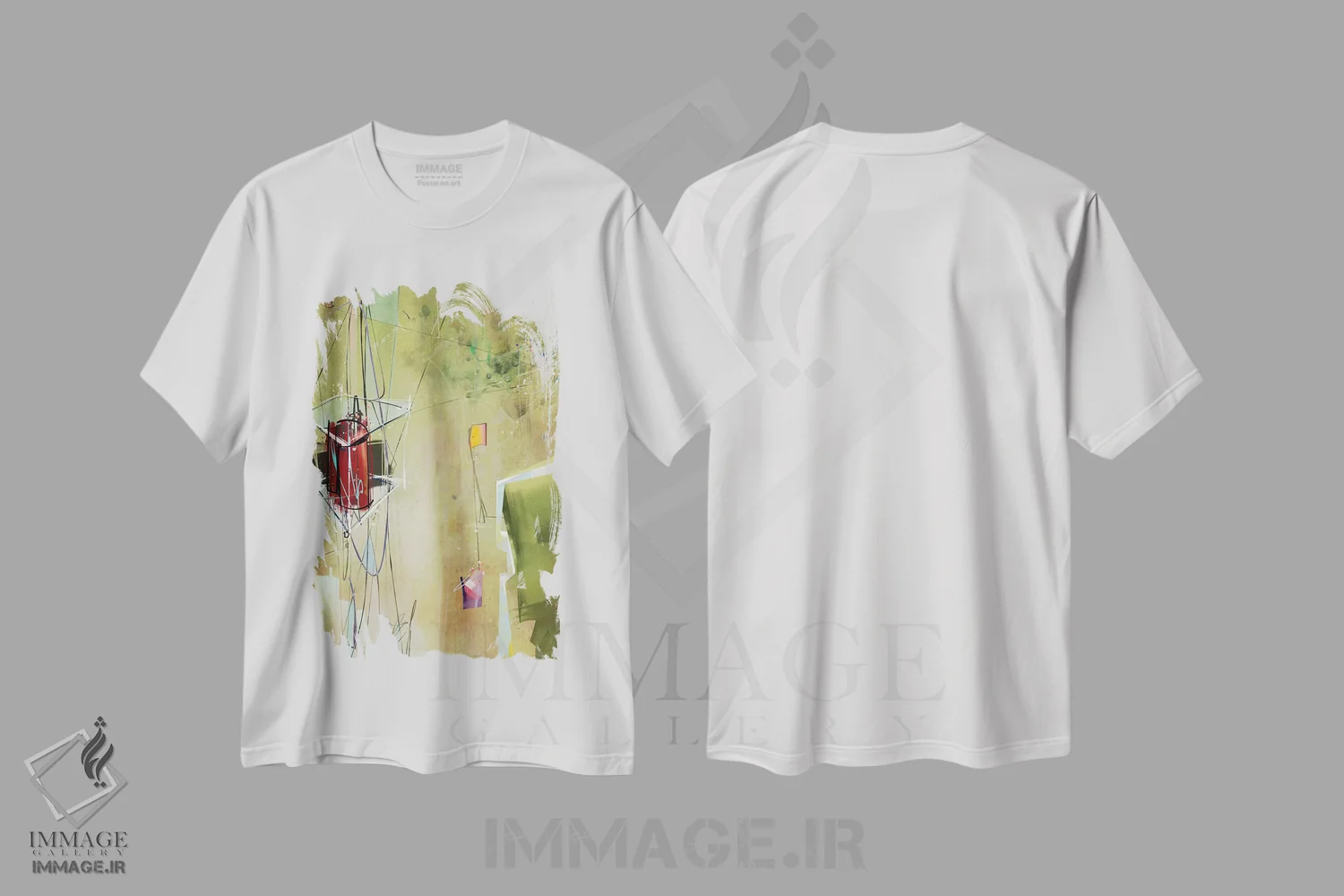 تیشرت سفید طرح دار قضیه ۳ اثر گییرمو آریسمندی | immage.ir